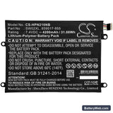HP Notebook x2 Replacement Battery, 7.4V, 4200mAh, Li-Polymer 3