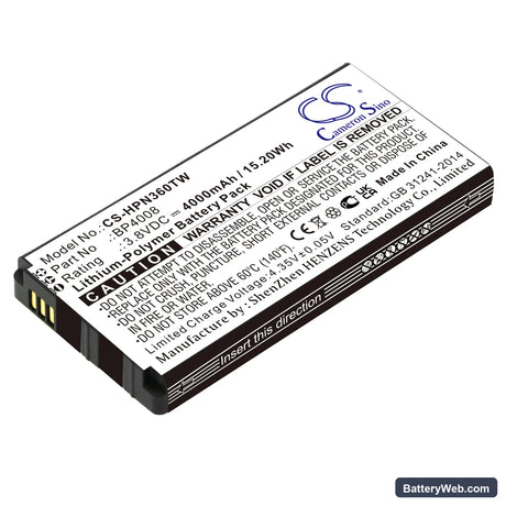 Hytera PNC360 Replacement Battery, 3.8V, 4000mAh, Li-Polymer 1