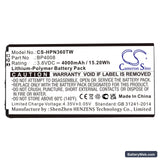 Hytera PNC360 Replacement Battery, 3.8V, 4000mAh, Li-Polymer 3