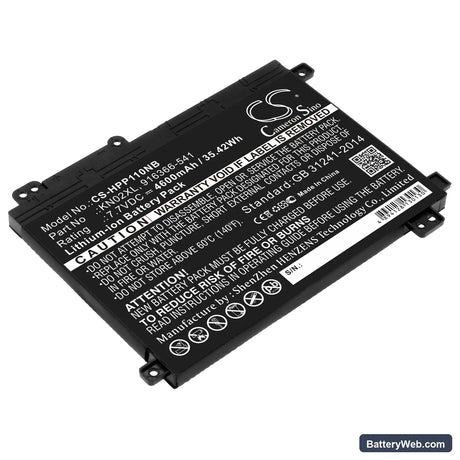 HP Pavilion 11M Replacement Battery, 7.7V, 4600mAh, Li-ion 1