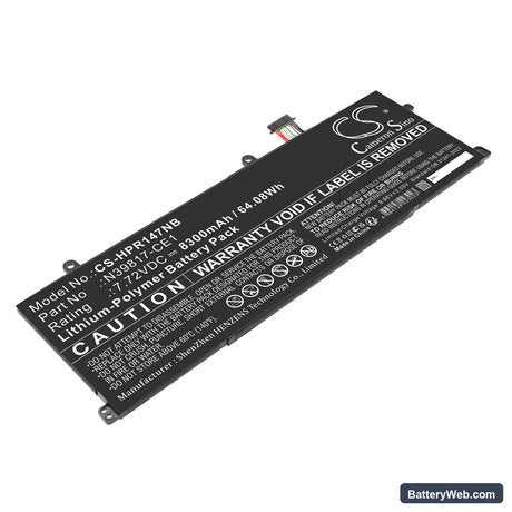 HP Book pro 16 Replacement Battery, 7.72V, 8300mAh, Li-Polymer 1