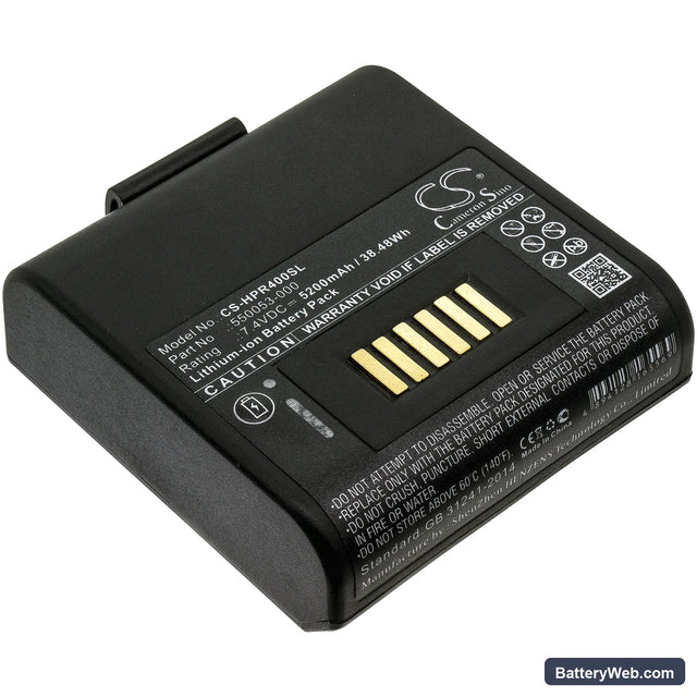 Intermec RP4 Replacement Battery, 7.4V, 5200mAh, Li-ion 1