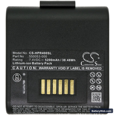 Intermec RP4 Replacement Battery, 7.4V, 5200mAh, Li-ion 3