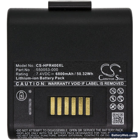 Honeywell RP4 Replacement Battery, 7.4V, 6800mAh, Li-ion 3