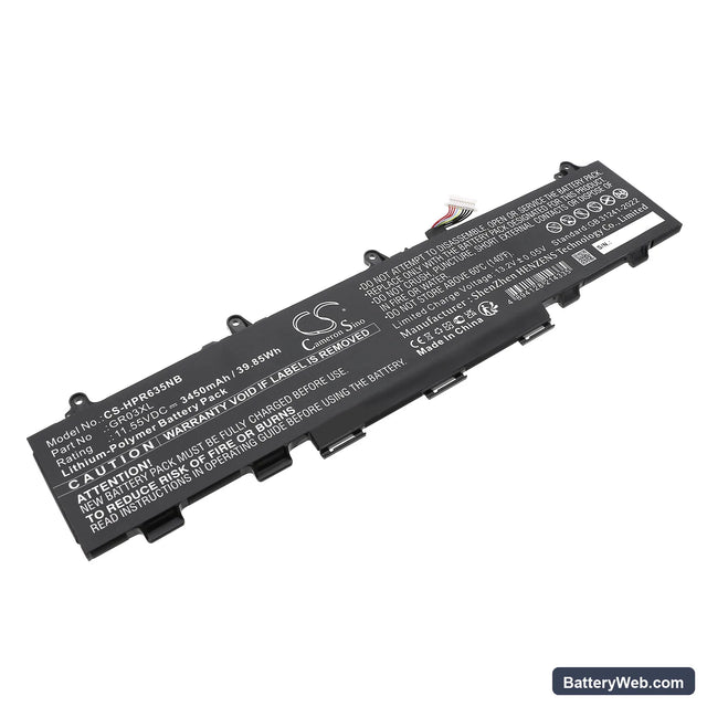 HP ProBook 635 AERO G7 Replacement Battery, 11.55V, 3450mAh, Li-Polymer 1
