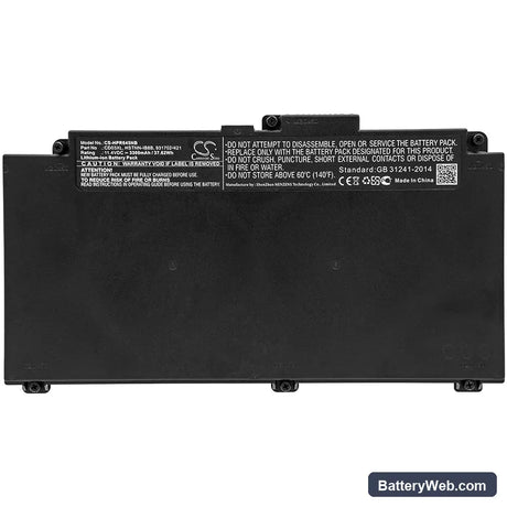 HP ProBook 645 G4 Replacement Battery, 11.4V, 3300mAh, Li-ion 5