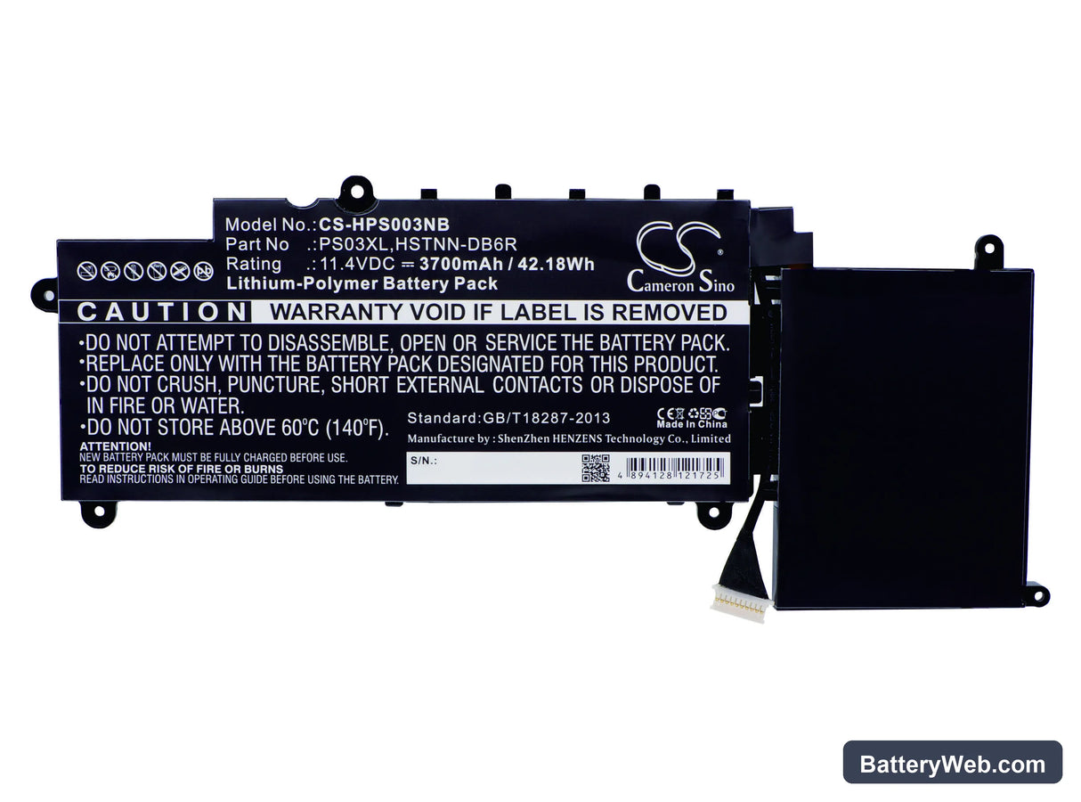 HP Stream 11 Replacement Battery, 11.4V, 3700mAh, Li-Polymer 5