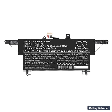 HP Dragonfly 13.5 inch G3(Starfox) Replacement Battery, 7.72V, 5650mAh, Li-Polymer 3