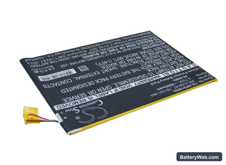 HP Slate 10 Plus Replacement Battery, 3.7V, 8000mAh, Li-Polymer 3