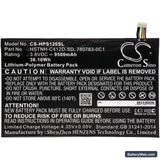 HP Pro Slate 12 Replacement Battery, 3.8V, 9500mAh, Li-Polymer 3
