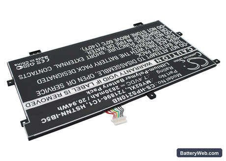 HP Slatebook x2 Replacement Battery, 7.4V, 2830mAh, Li-Polymer 2