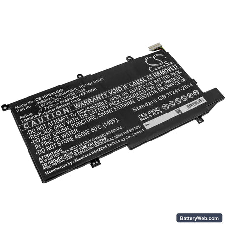HP Spectre X360 14T Replacement Battery, 7.7V, 8150mAh, Li-Polymer 1