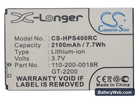 NetZero 4G Hotspot Replacement Battery, 3.7V, 2100mAh, Li-ion 5
