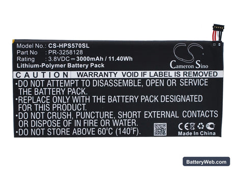 HP Stream 7 5700 Replacement Battery, 3.8V, 3000mAh, Li-Polymer 1