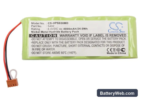 Respironics 930 Oximeter Replacement Battery, 6V, 4000mAh, Ni-MH 4