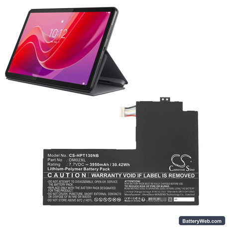 HP 11-BE0013DX Replacement Battery, 7.7V, 3950mAh, Li-Polymer 6
