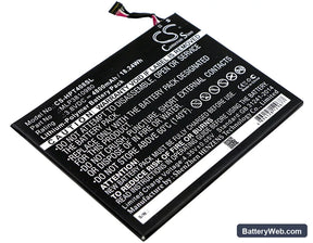 HP Pro Tablet 408 G1 Replacement Battery, 3.8V, 4800mAh, Li-Polymer 1