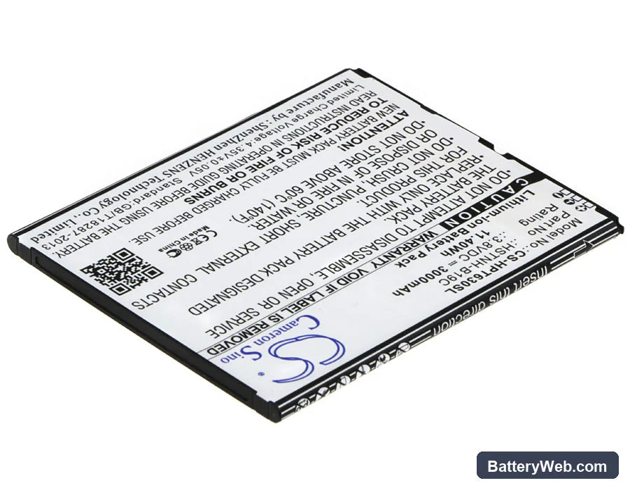 HP Slate6 VoiceTab Replacement Battery, 3.8V, 3000mAh, Li-Polymer 2