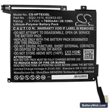 HP Pro Tablet 10 EE G1(H9X71EA) Replacement Battery, 3.7V, 7600mAh, Li-Polymer 3