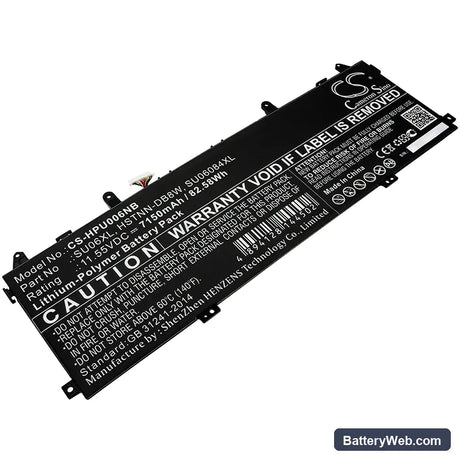 HP Spectre X360 15-DF0000 Replacement Battery, 11.55V, 7150mAh, Li-Polymer 1