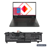 HP Omen 15-EK0009TX Replacement Battery, 11.55V, 4300mAh, Li-Polymer 6