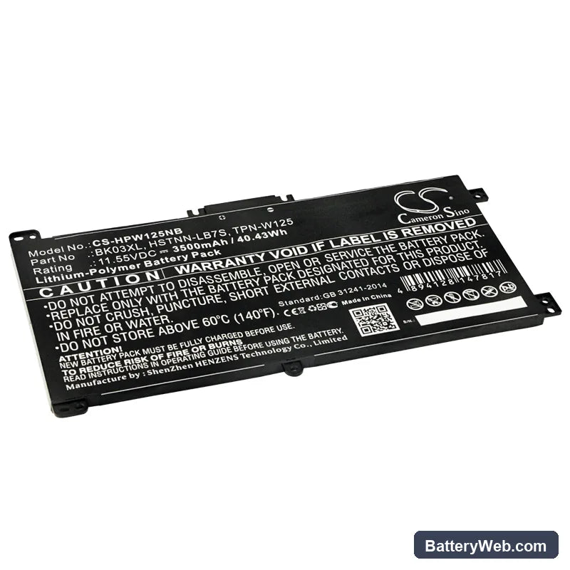 HP Pavilion X360 14-BA013NL Replacement Battery, 11.55V, 3500mAh, Li-Polymer 1