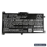 HP Pavilion X360 14-BA013NL Replacement Battery, 11.55V, 3500mAh, Li-Polymer 3