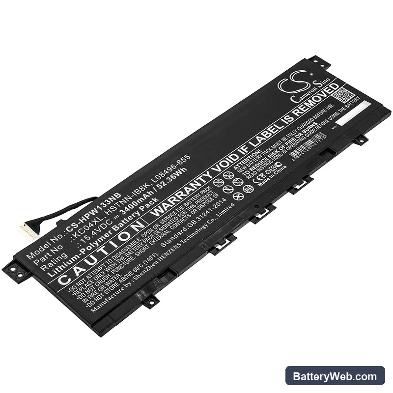 HP ENVY X360 13-AG0500ND Replacement Battery, 15.4V, 3400mAh, Li-Polymer 1
