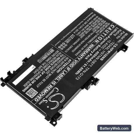 HP Omen 15-AX200 Replacement Battery, 15.4V, 4000mAh, Li-Polymer 2