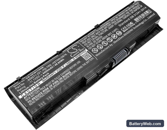 HP Omen 17-w000 Replacement Battery, 11.1V, 4400mAh, Li-ion 1