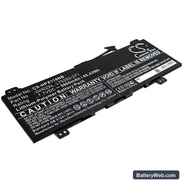 HP 11 G8 EE Replacement Battery, 7.7V, 5900mAh, Li-Polymer 1