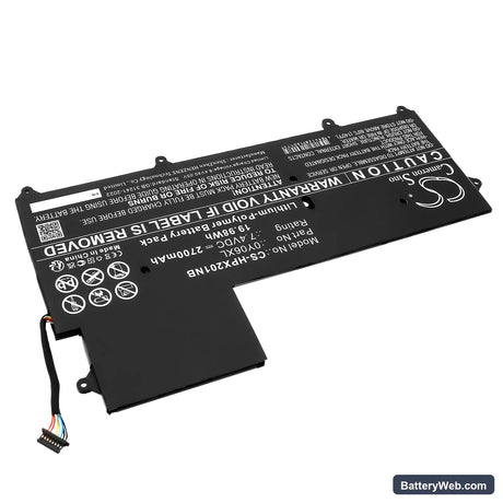 HP Ultrabook L5G46EA Replacement Battery, 7.4V, 2700mAh, Li-Polymer 2