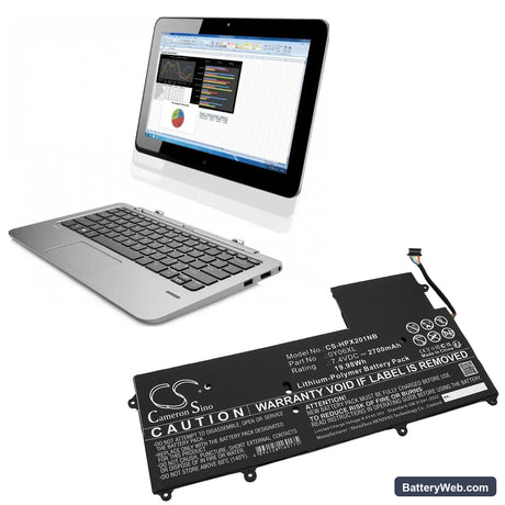 HP Ultrabook L5G46EA Replacement Battery, 7.4V, 2700mAh, Li-Polymer 6