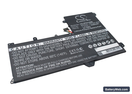 HP SlateBook 101 Replacement Battery, 7.4V, 3350mAh, Li-Polymer 3