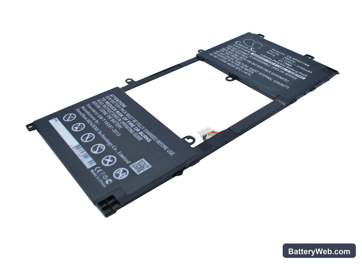 HP Pavilion x2 Replacement Battery, 7.4V, 3750mAh, Li-Polymer 1