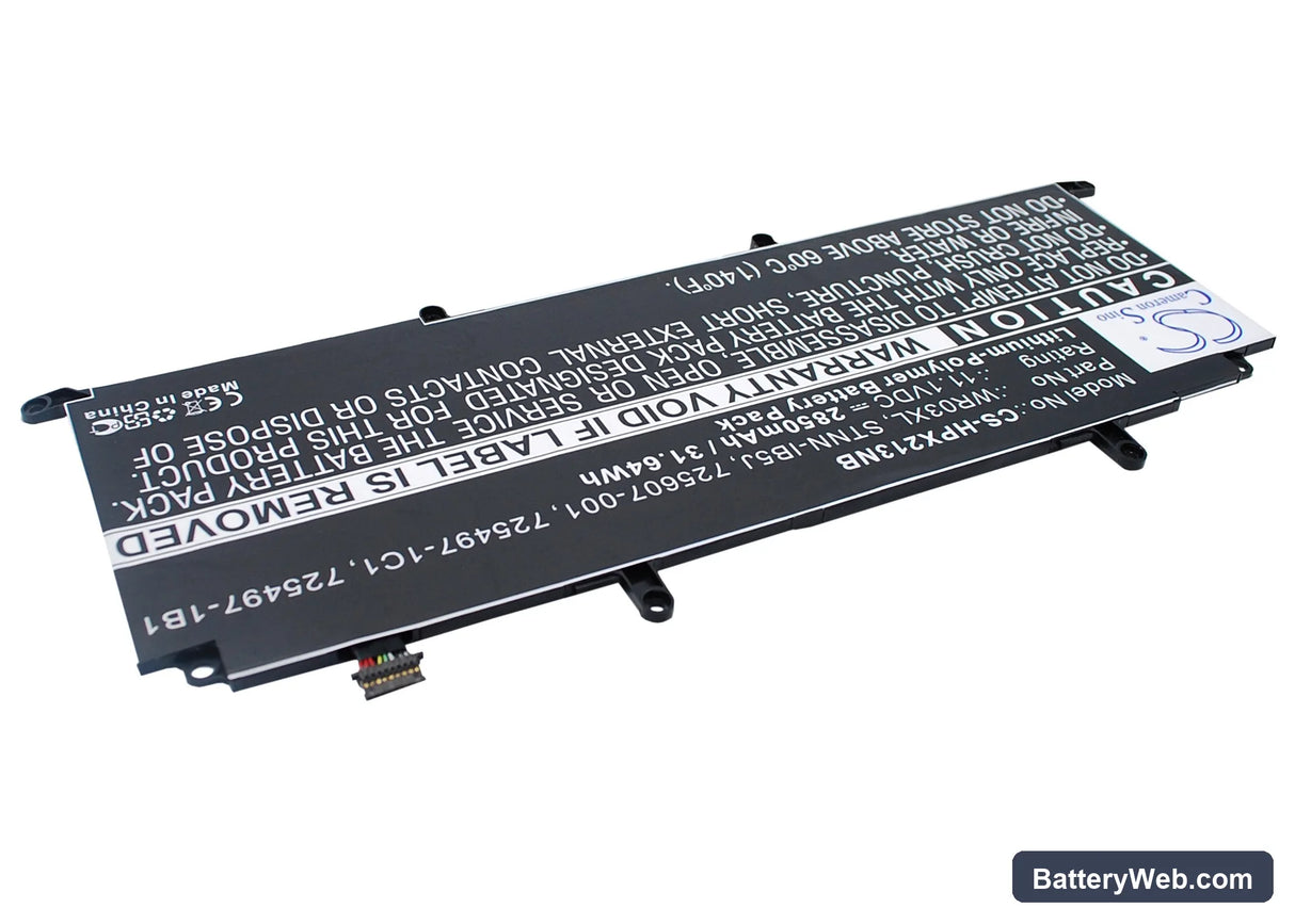 HP Split X2 13-M000 Replacement Battery, 11.1V, 2850mAh, Li-Polymer 1