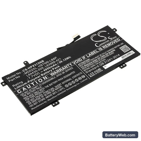 HP Chromebook X360 12B-CA0000NG Replacement Battery, 7.7V, 4950mAh, Li-Polymer 1