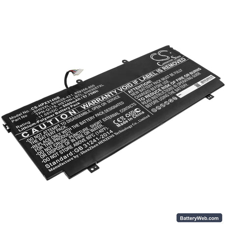 HP Spectre X360 13-W001NF Replacement Battery, 11.55V, 5000mAh, Li-Polymer 1