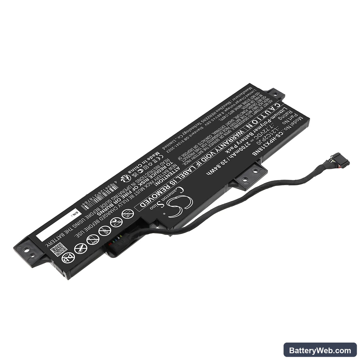 Lenovo Pavilion x360 13-u018TU Replacement Battery, 7.72V, 2700mAh, Li-Polymer 2
