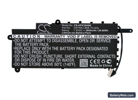 HP Pavilion 11 X360 Replacement Battery, 7.6V, 3800mAh, Li-ion 5