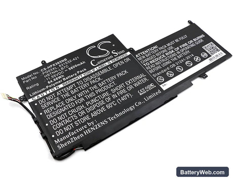 HP Spectre X360 15 Replacement Battery, 11.55V, 5600mAh, Li-Polymer 1