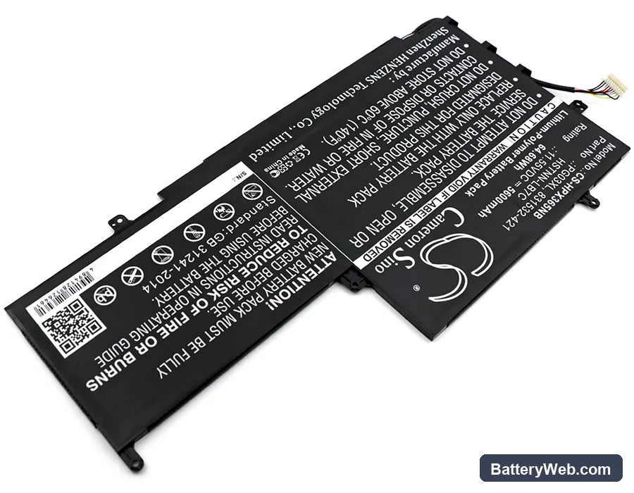 HP Spectre X360 15 Replacement Battery, 11.55V, 5600mAh, Li-Polymer 2