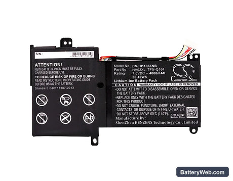 HP Pavilion X360 11.6 Replacement Battery, 7.6V, 4000mAh, Li-ion 5