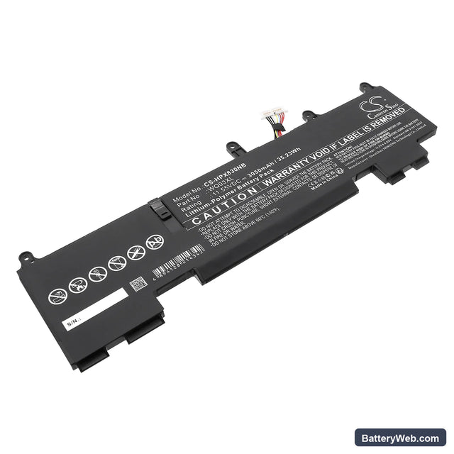 HP Elite X360 1040 14 G10 Replacement Battery, 11.55V, 3050mAh, Li-Polymer 1