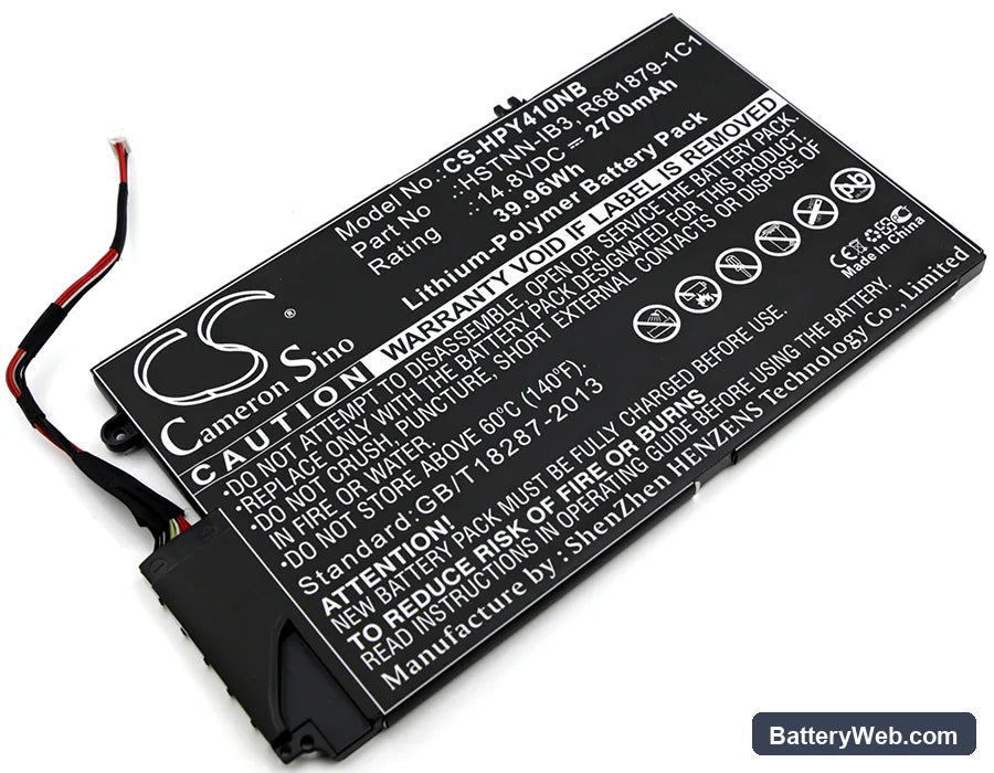 HP TouchSmart 4 Replacement Battery, 14.8V, 2700mAh, Li-Polymer 1