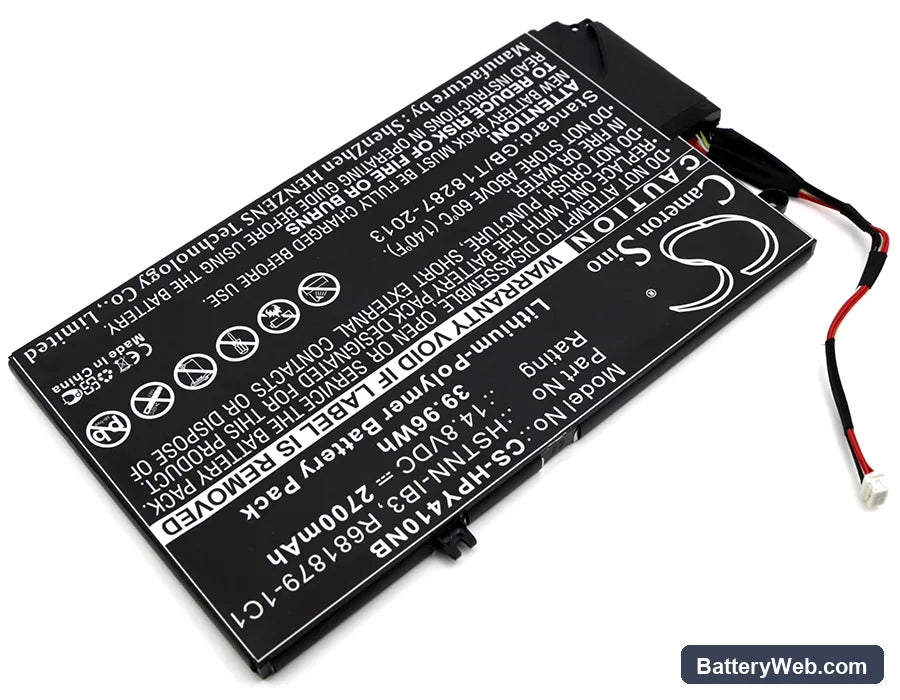 HP TouchSmart 4 Replacement Battery, 14.8V, 2700mAh, Li-Polymer 2