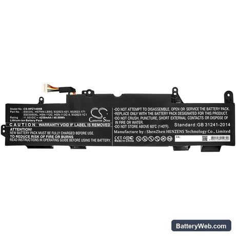 HP EliteBook 840 G5 (3JX43EA) Replacement Battery, 11.55V, 4250mAh, Li-ion 3