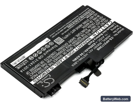 HP ZBook 17 G3 Replacement Battery, 11.4V, 8300mAh, Li-ion 2