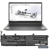 HP ZBook Power G7 Replacement Battery, 11.58V, 6700mAh, Li-Polymer 5