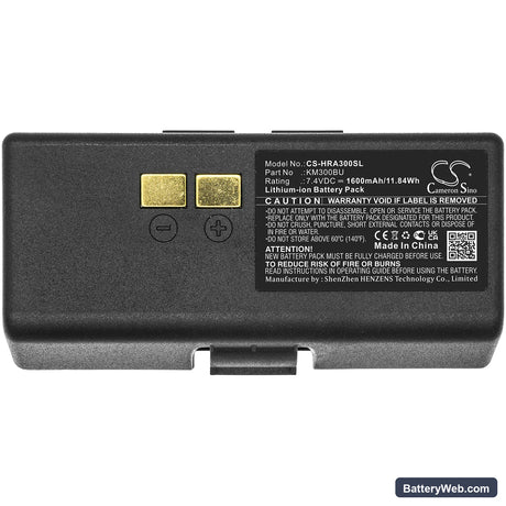 HPRT A300 Replacement Battery, 7.4V, 1600mAh, Li-ion 3